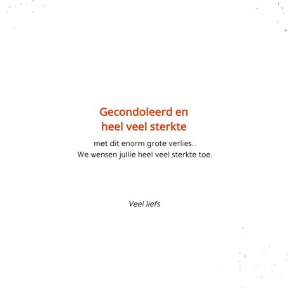 Condoleancekaart met geschilderd maantje van waterverf  3