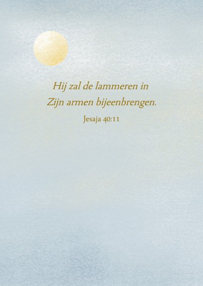 Condoleancekaart met Goede Herder en schapen 2