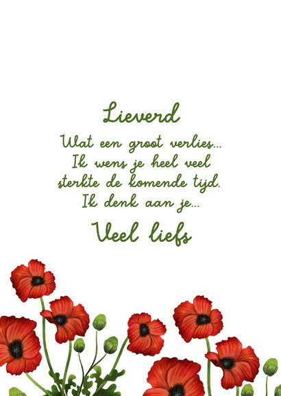 Condoleancekaart met klaprozen 3