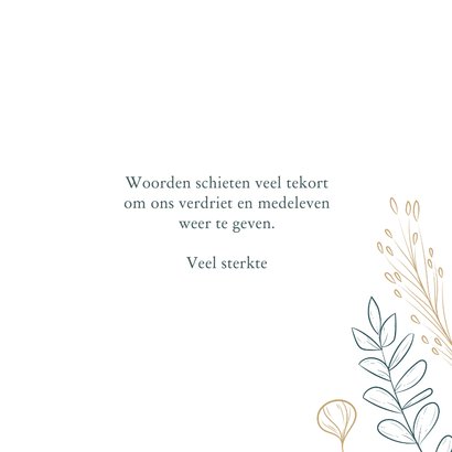 Condoleancekaart met lijntekeningen 3