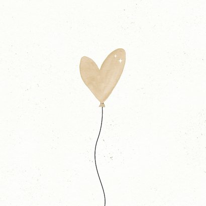 Condoleancekaart met wegwaaiende ballon in hartvorm 2