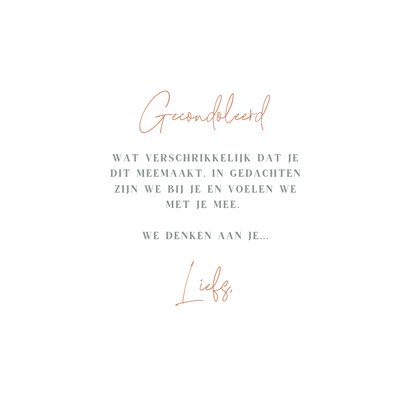 Condoleancekaart met wilde bloemen in subtiele herfstkleuren 3