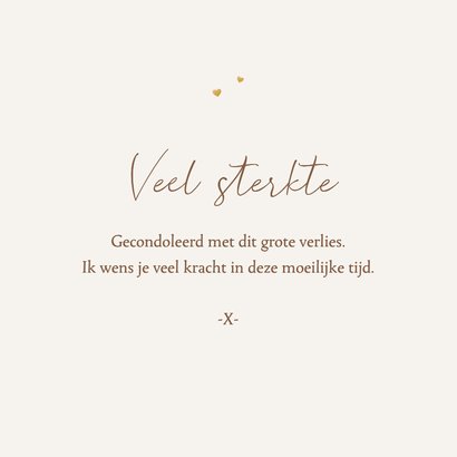 Condoleancekaart natuurlijk gedroogde bloemen boeket beige 3