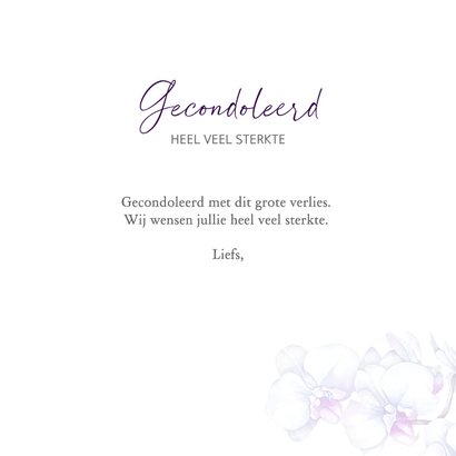Condoleancekaart orchidee vlinder 3