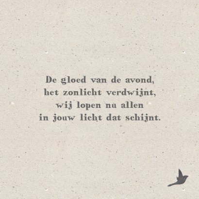 Condoleancekaart paardenbloem eigen tekst 3