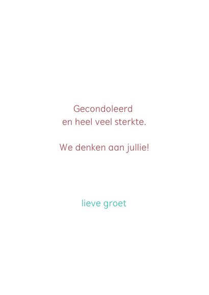 Condoleancekaart ronde vormen in warme kleuren 3