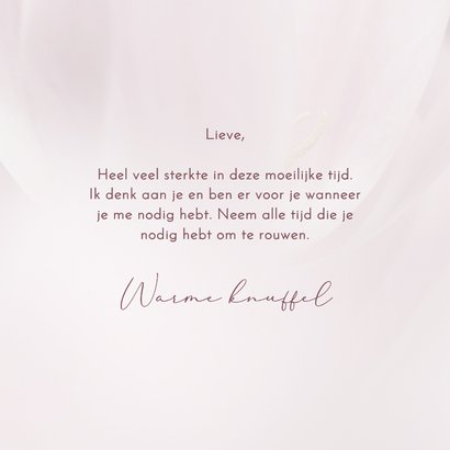 Condoleancekaart roze tulpen 3