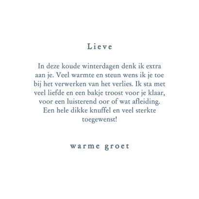 Condoleancekaart sneeuwlandschap bomen 3