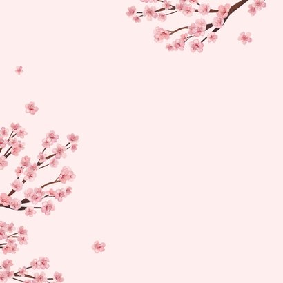 Condoleancekaart sterkte bloemen bloesem roze 2