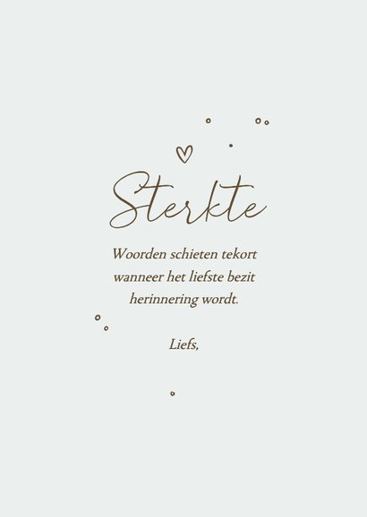 Condoleancekaart sterkte bloemen tulpen line art 3