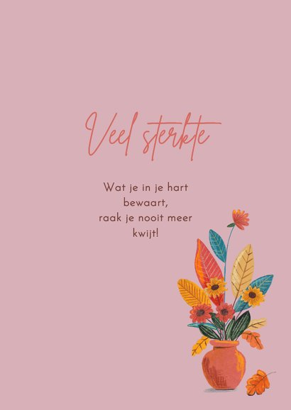 Condoleancekaart sterkte kaart vrouw kat illustratie 3