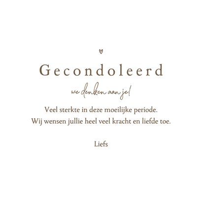 Condoleancekaart sterkte line art gerbera bloem neutraal 3