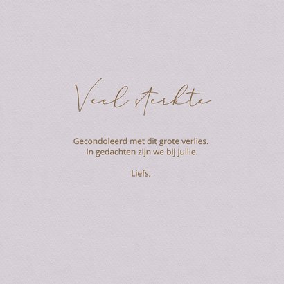 Condoleancekaart sterkte met dit verlies grassen 3