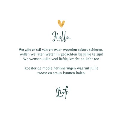 Condoleancekaart sterkte stijlvol verf hartje goud 3