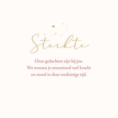Condoleancekaart sterkte verlies moeder kolibrie hartjes 3