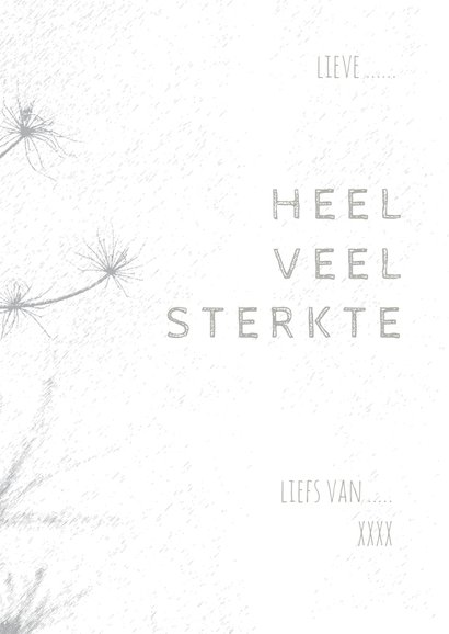 Condoleancekaart uitgebloeide bloem 3