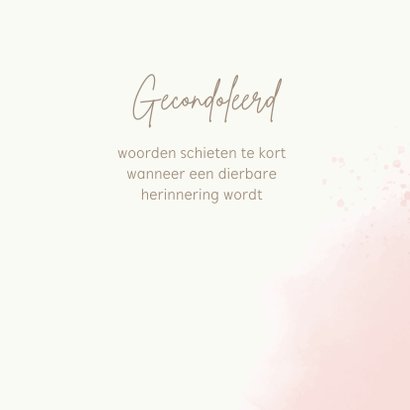 Condoleancekaart - Vlinder op klaverblad 3