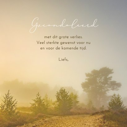 Condoleancekaart zonsopkomst heide 3
