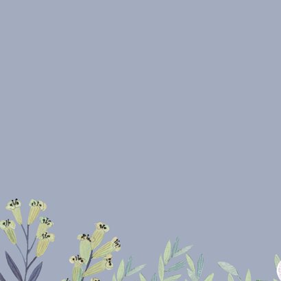 Condoleancekaart zwaan met bloemen en sterkte 2