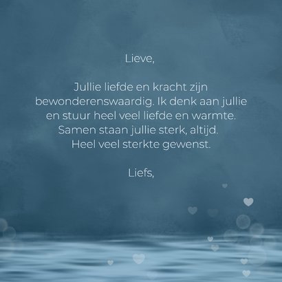 Condoleancekaarten stilgeboren zwanen met pul 3