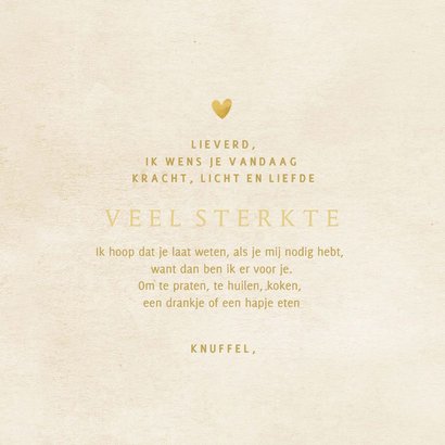 Condoleancekaartje gouden regenboog sterkte 3