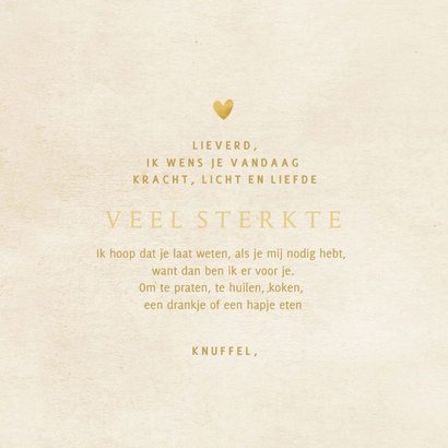 Condoleancekaartje gouden regenboog sterkte 3