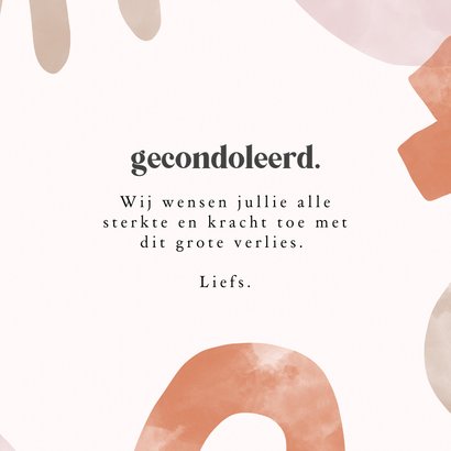 Condoleancekaartje sterkte met abstracte vormen 3