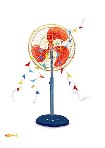 Coole verjaardagskaart met ventilator 2