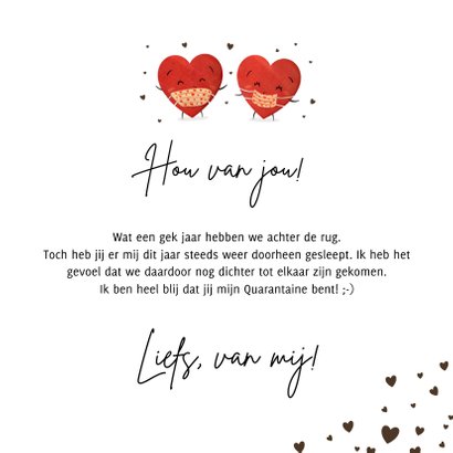 Corona liefdeskaart met jou aan mij zij, elke crisis voorbij 3