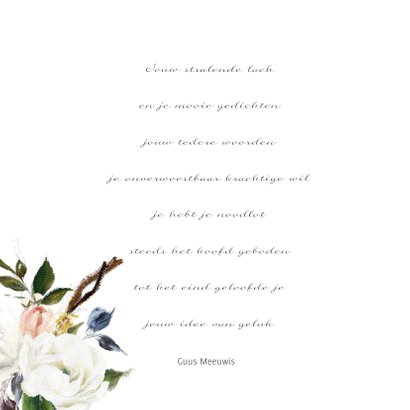Dankbetuiging met prachtige olieverf bloemen 2