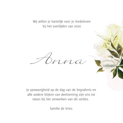 Dankbetuiging met prachtige olieverf bloemen 3