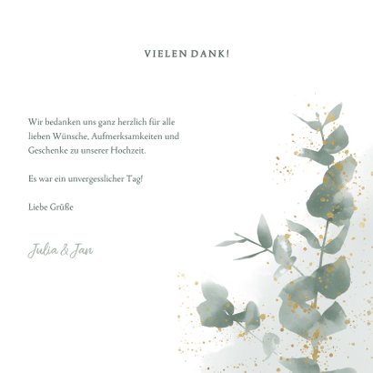 Dankeskarte zur Hochzeit Eukalyptus & Foto 3