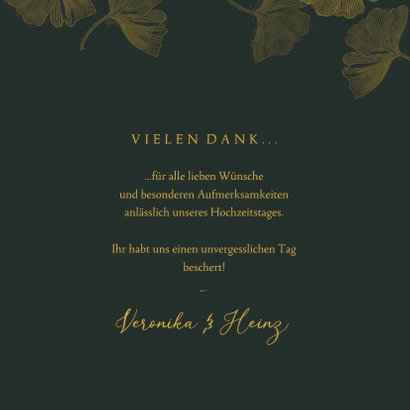 Danksagung Goldene Hochzeit Ginkgoblätter 3