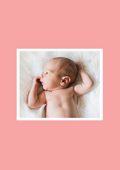 Danksagung zur Geburt Poster grafisch rosa mit Foto 2