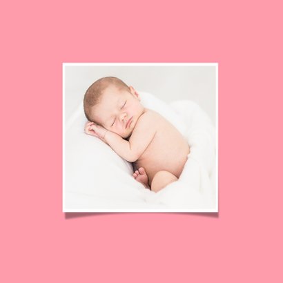 Danksagung zur Geburt rosa mit Fotos und Herz 2