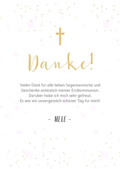 Danksagung zur Kommunion Fotocollage Mädchen 3