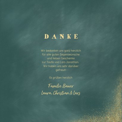 Danksagungskarte Taufe Foto & Goldfische 3