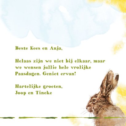 De paashaas is geweest vrolijk paasfeest 3