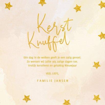 De Zonnebloem kerstkaart kerstknuffel 3