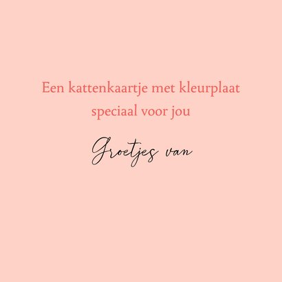 Dierenkaart - Bohemian kat met kleurplaat 3