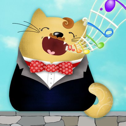 Dierenkaart - Kat zingt verjaardagslied 2