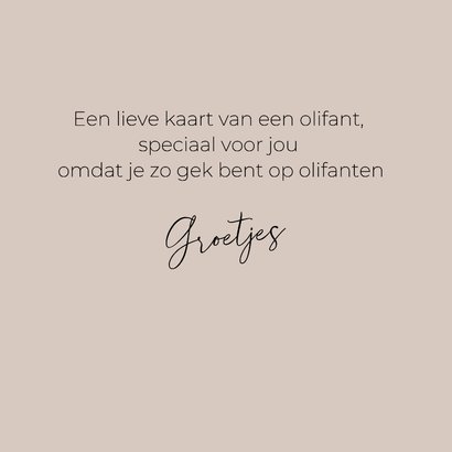 Dierenkaart - Olifant met jeuk 3