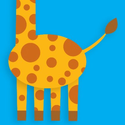 Dierenkaart Vrolijke Giraffe 2