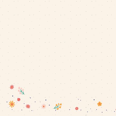 Dikke knuffel - flowers and dots - zomaar kaart 2