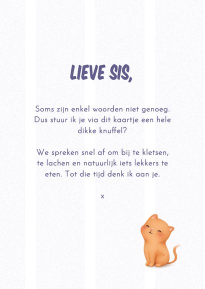 Dikke Knuffel | Lief kaartje voor een vriendin of zus 3