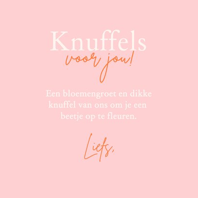 Dikke Knuffel Sterktekaart Met Bloemen Kaartje Go