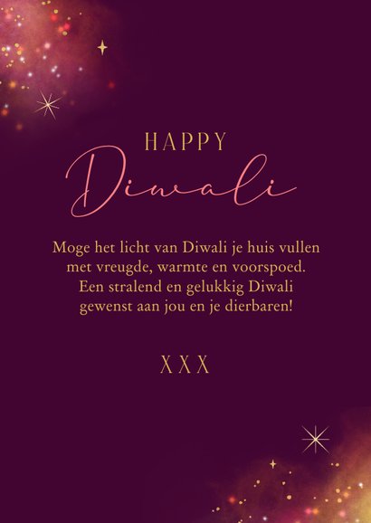 Diwali wenskaart sterretjes lichtjes foto stijlvol 3