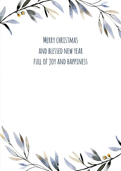 Donkerblauwe kerst- en nieuwjaarskaart Sparkle 3