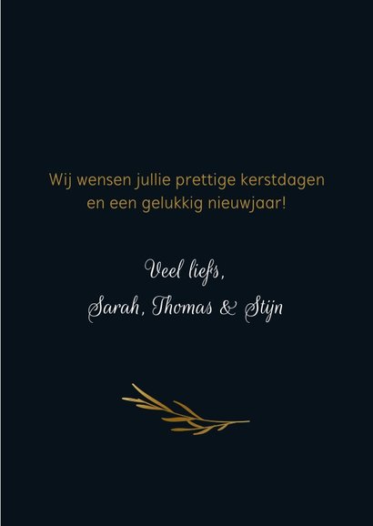 Donkerblauwe stijlvolle kerstkaart peace foto 3
