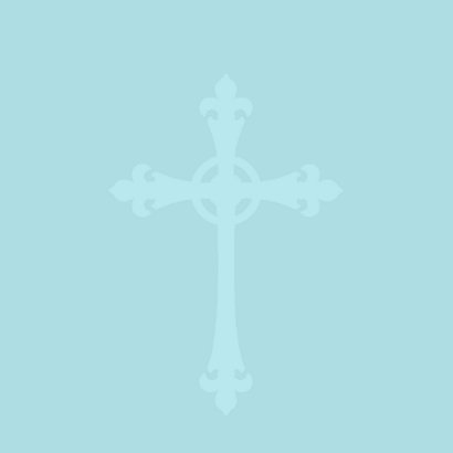Doopkaart Blauw Barok 2